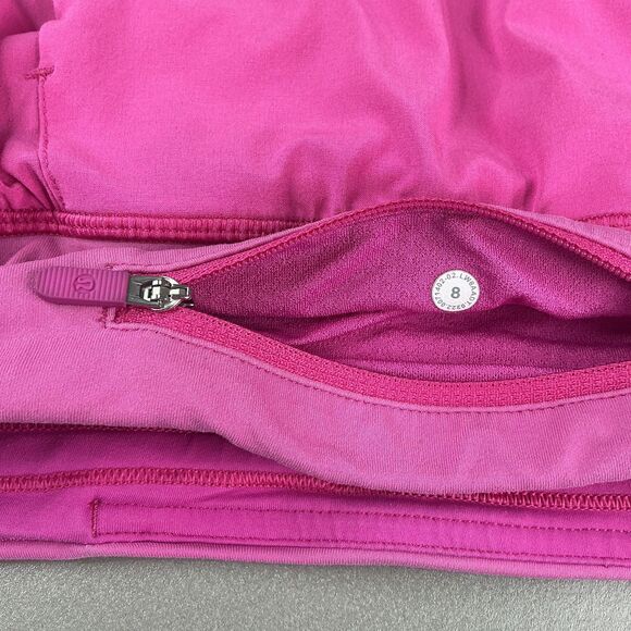 Lululemon Pace Rival Mid Rise Skirt Skort Dark Prism Pink Golf Tennis sz 8 TALL - Picture 7 of 11